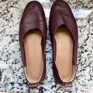 Everlane Italian Burgandy Leather Day Glove Shoe